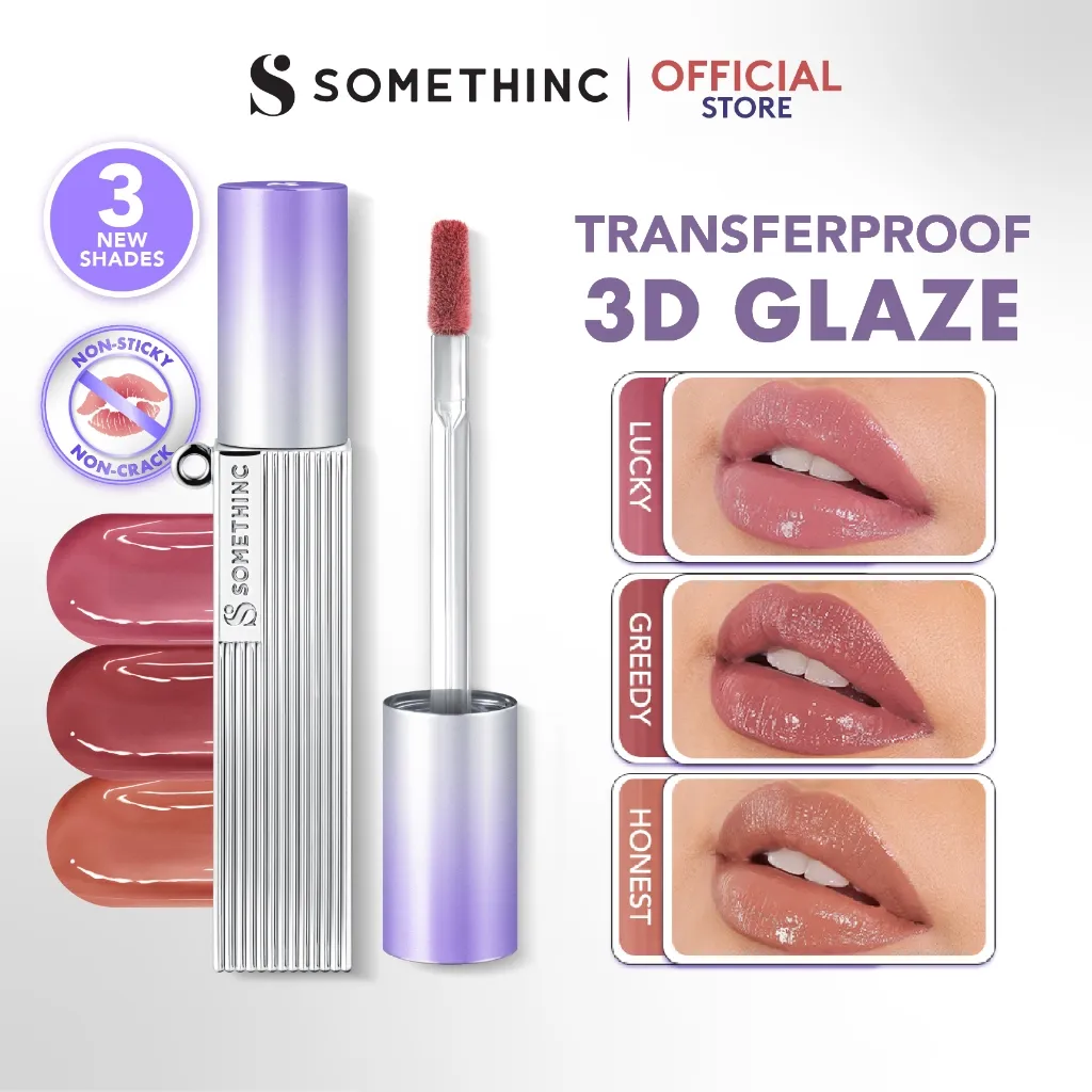SOMETHINC Forever Stay Comfort Lip Glaze - Transferproof Lip Glaze, Awet Digunakan 24 Jam | Ringan Digunakan Di Bibir, Dengan Warna Menyala, Mampu Menutup Warna Bibir Gelap