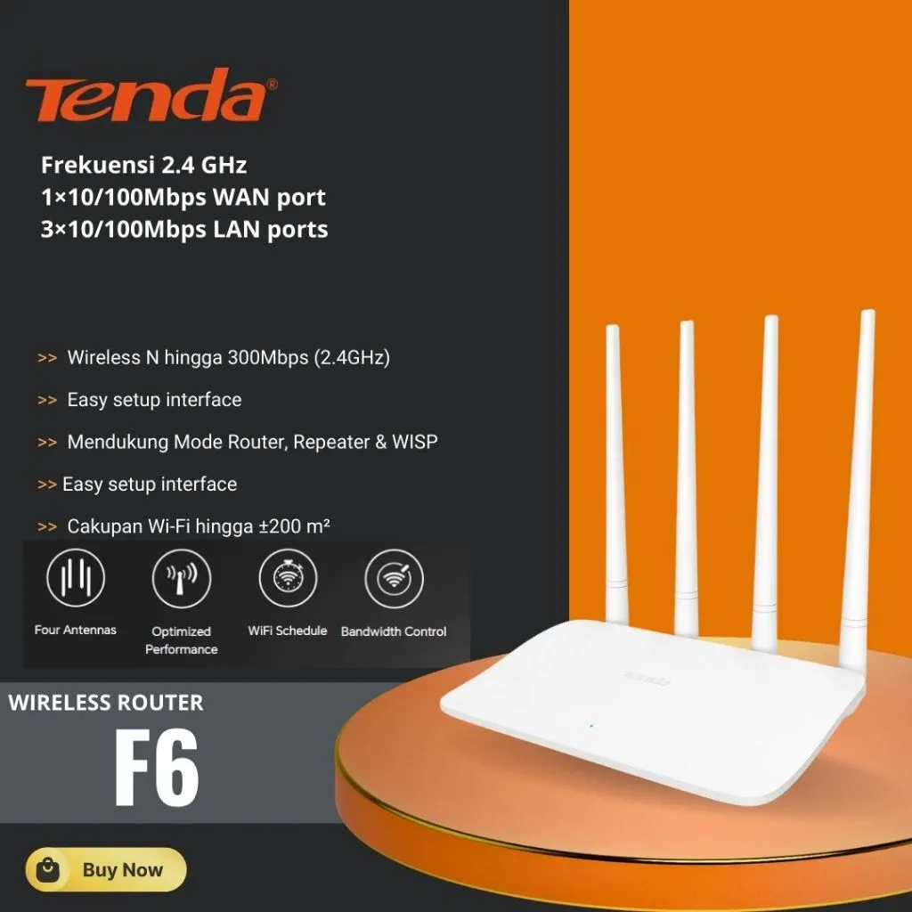 TENDA F6 WIRELESS ROUTER  300Mbps
