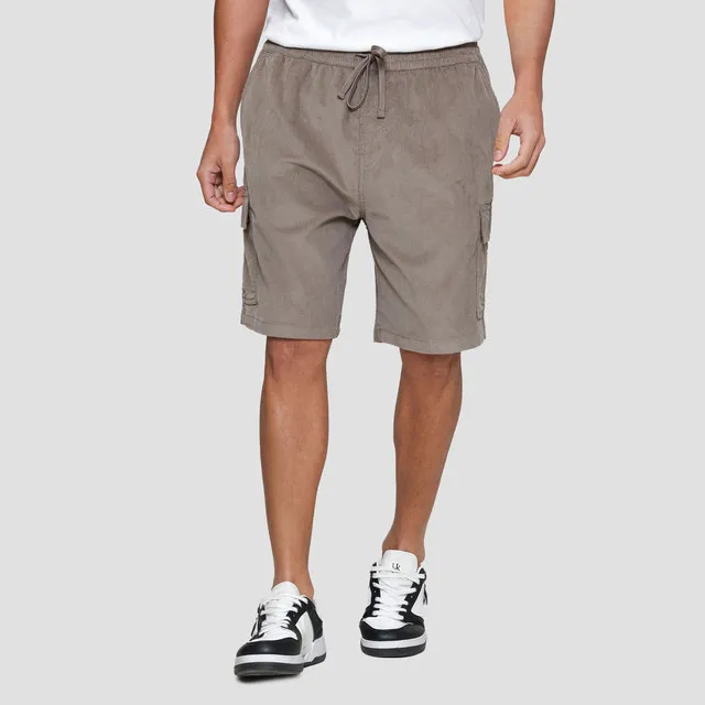 Nevada Woven Side Cargo Corduroy Celana Pendek Pria 122729352