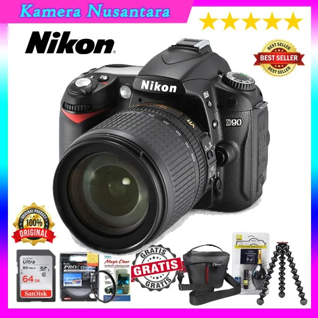 NIKON D90 KIT 18-105MM / KAMERA DSLR NIKON D90 18-105 MM / D90 - ORIGINAL