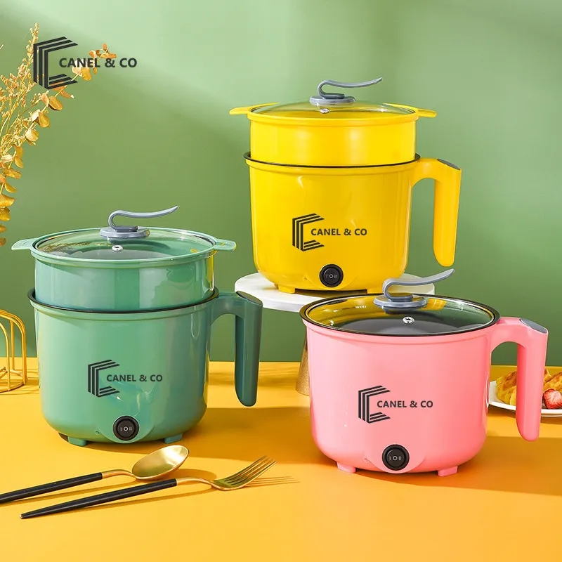 CANEL & CO Goreng Panci Listrik Multifunctional Electric Frying Pan Lapisan Teflon Free Kukusan / Steamer  Lapis Keramik