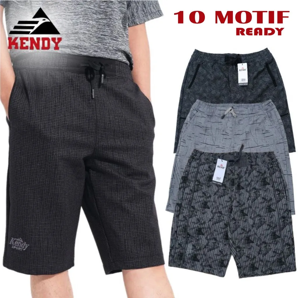 Celana Kendy Pendek RIB (Pinggang Karet) Kaos Premium