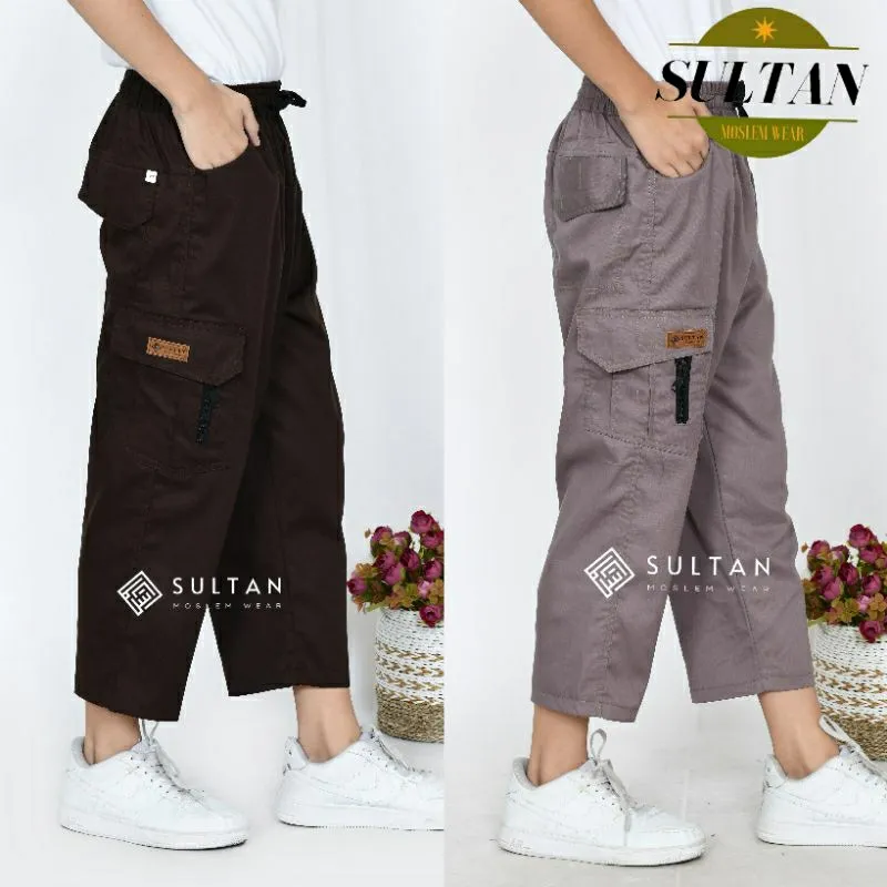 Sirwal Harian Anak Tanggung Tactical Sultan 6 7 8 9 10 11 12 13 14 15 16 17 18 Tahun Sirwal anak Laki Laki Remaja muslim Cingkrang komprang cargo