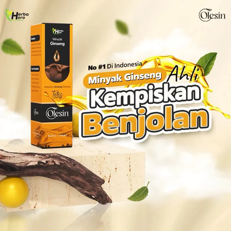 OLESIN.ID ORIGINAL Minyak Ginseng Obat Oles Benjolan dan Kelenjar Isi 30 ml