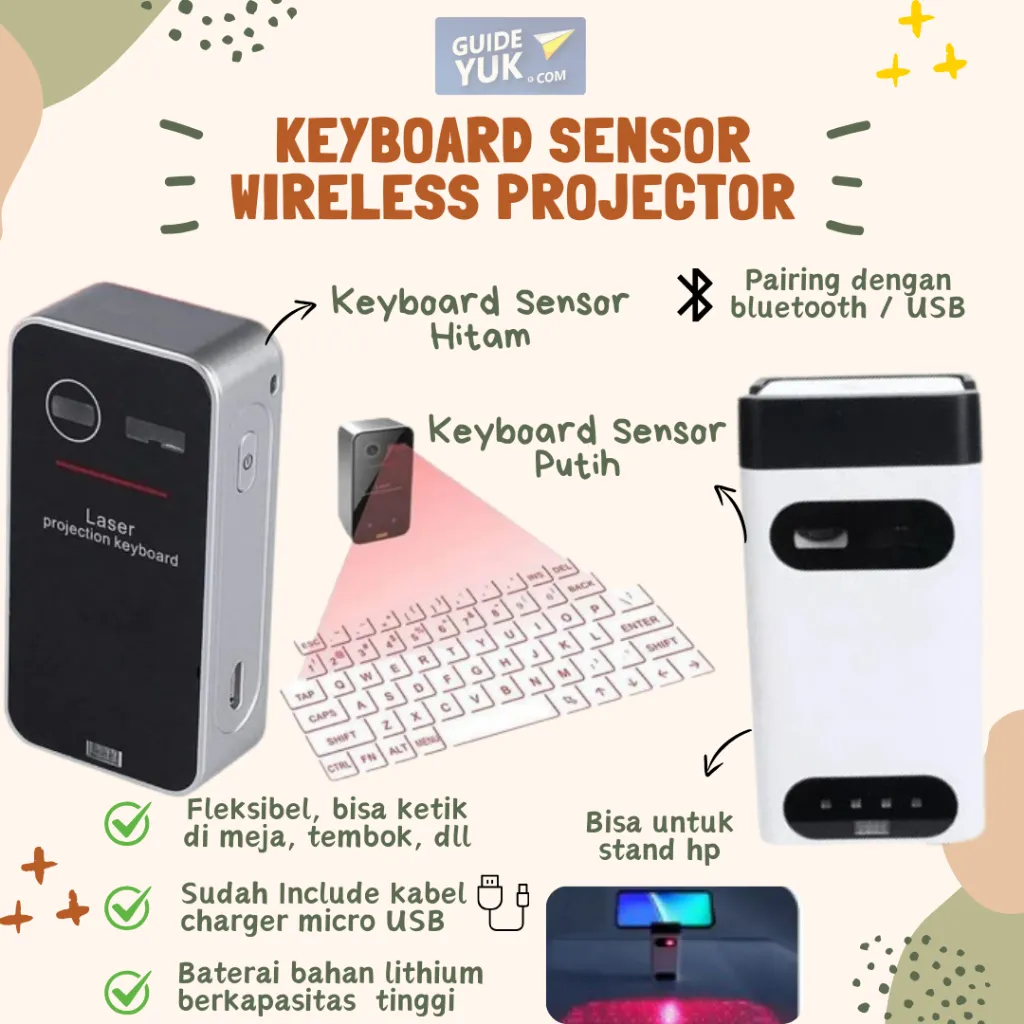 KEYBOARD SENSOR / Keyboard Wireless Projection Fingerboard Projector Keyboard Wireless Laser Projection