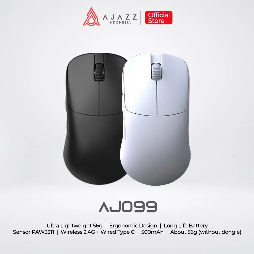 Ajazz AJ099 / AJ-099 Ultra Lightweight Dual Mode Gaming Mouse PAW3311 up to 12000DPI