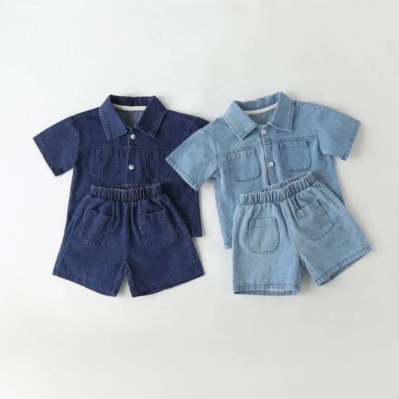 Setelan Anak Laki-Laki Model Set Kemeja Jeans J53 1 - 5 Tahun