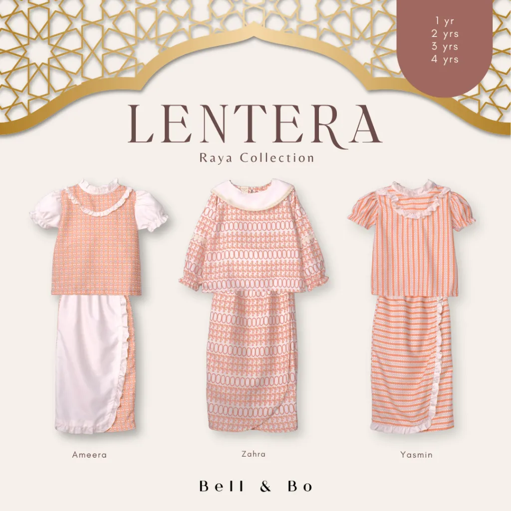 BELL & BO - Lentera Raya Collection Setelan Baju Anak Cewe Baju Lebaran Anak Size 1-4 Tahun