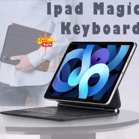 Magic Keyboard Rebound Magnetic Keyboard Case iPad Case with Keyboard Compatible with iPad Pro 11/ Air 4/ Air 5/ 10.9 Keyboard Magnet Case iPad Pro 11 2024 Keyboard Backlight Smart Keyboard Magic Floating Cantilever Wireless Smart Keyboard Bluetooth Magic