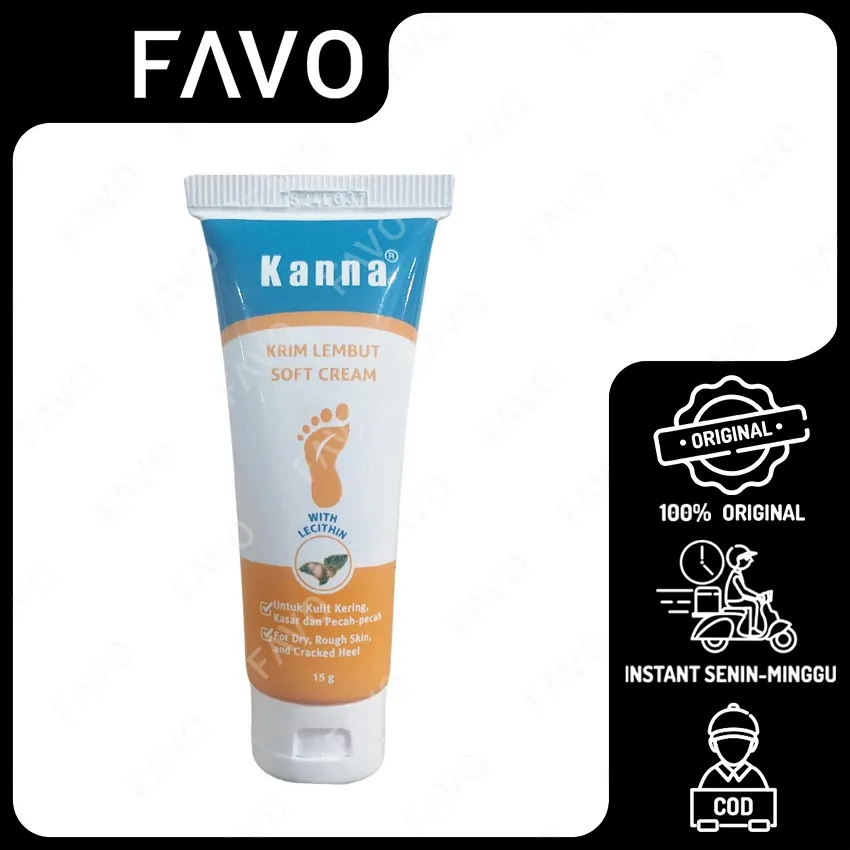 Kanna Soft Cream isi 15 gr - Krim untuk Tumit Kering dan Pecah-Pecah