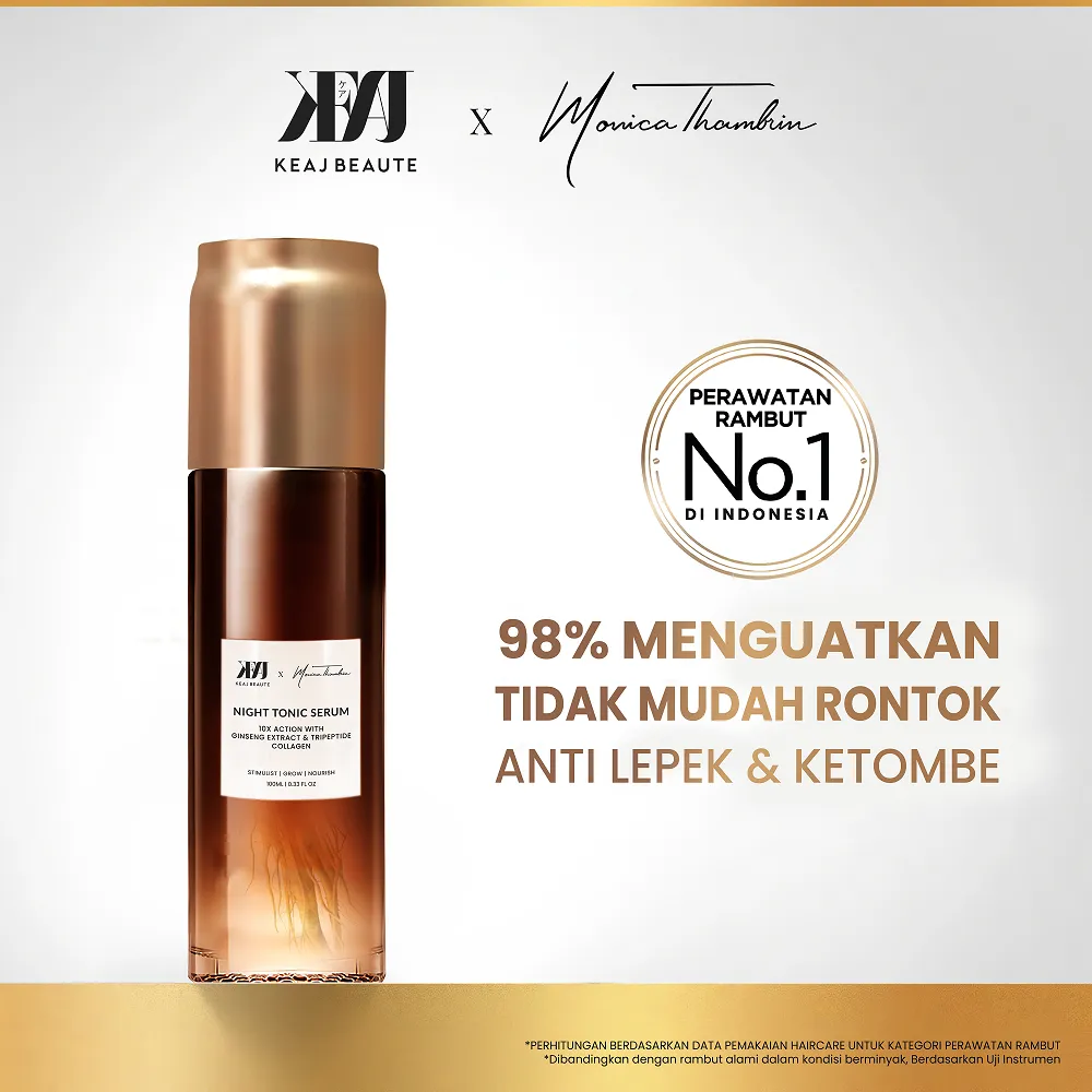 SPECIAL COLLAB KEAJ X MONICA THAMRIN NIGHT TONIC SERUM 10X ACTION WITH GINSENG EXTRACT & TRIPEPTIDE COLLAGEN