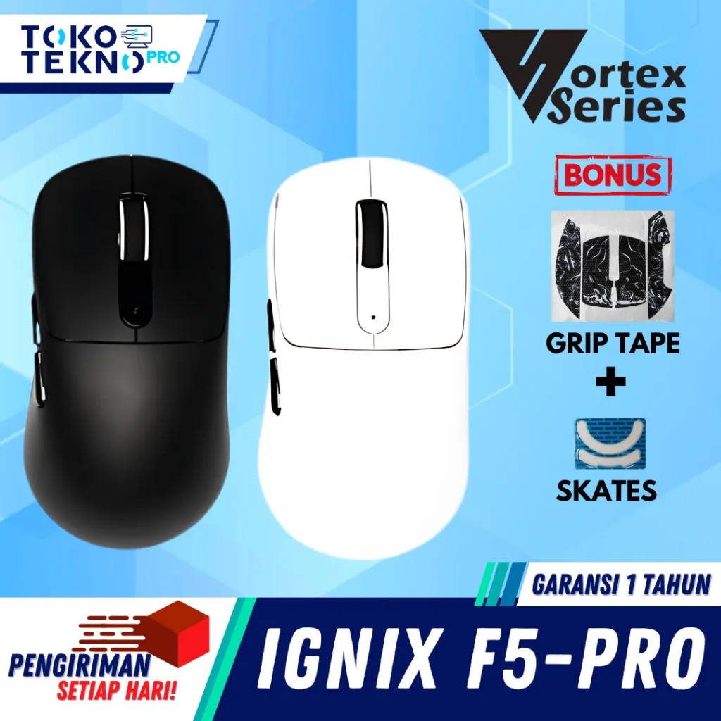 Vortexseries Vortex Ignix F5 / Ignix F5 Pro Wireless Mouse Gaming 3in1 Connection