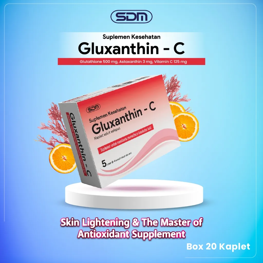 GLUXANTHIN-C (GLUTATHIONE 500 MG, ASTAXANTHIN 3 MG, ASCORBIC ACID 125 MG FOR LIGHTENING & ANTI AGING)