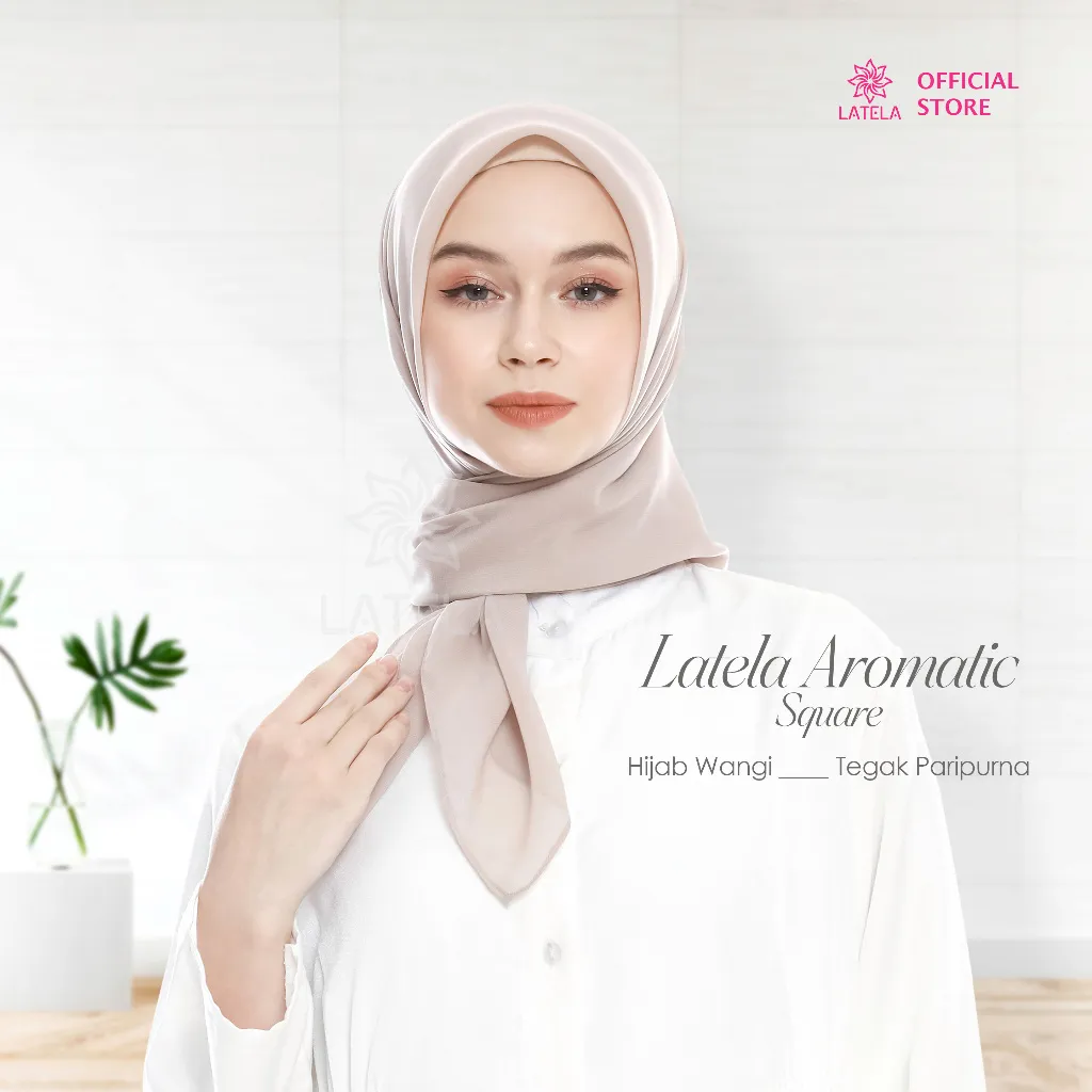 Hijab Aromatic Latelahijab / Plain Square Hijab Anti Letoy - | Hijab Square Premium Jahit Tepi / Hijab Segi Empat Premium Jahit Tepi Nyaman Polycotton Lembut Hijab Anti Letoy Hijab Anti Badai