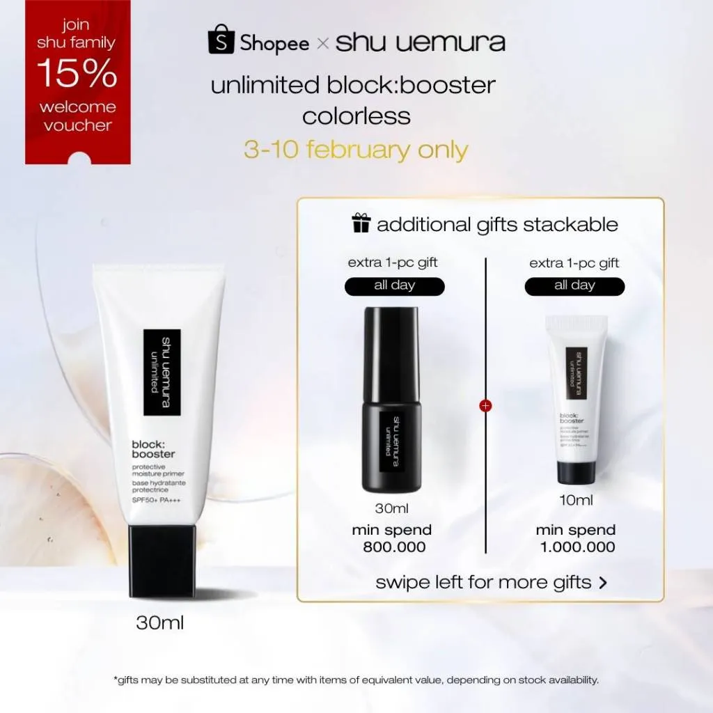 Shu Uemura Unlimited Block:Booster Protective Moisture Face Primer