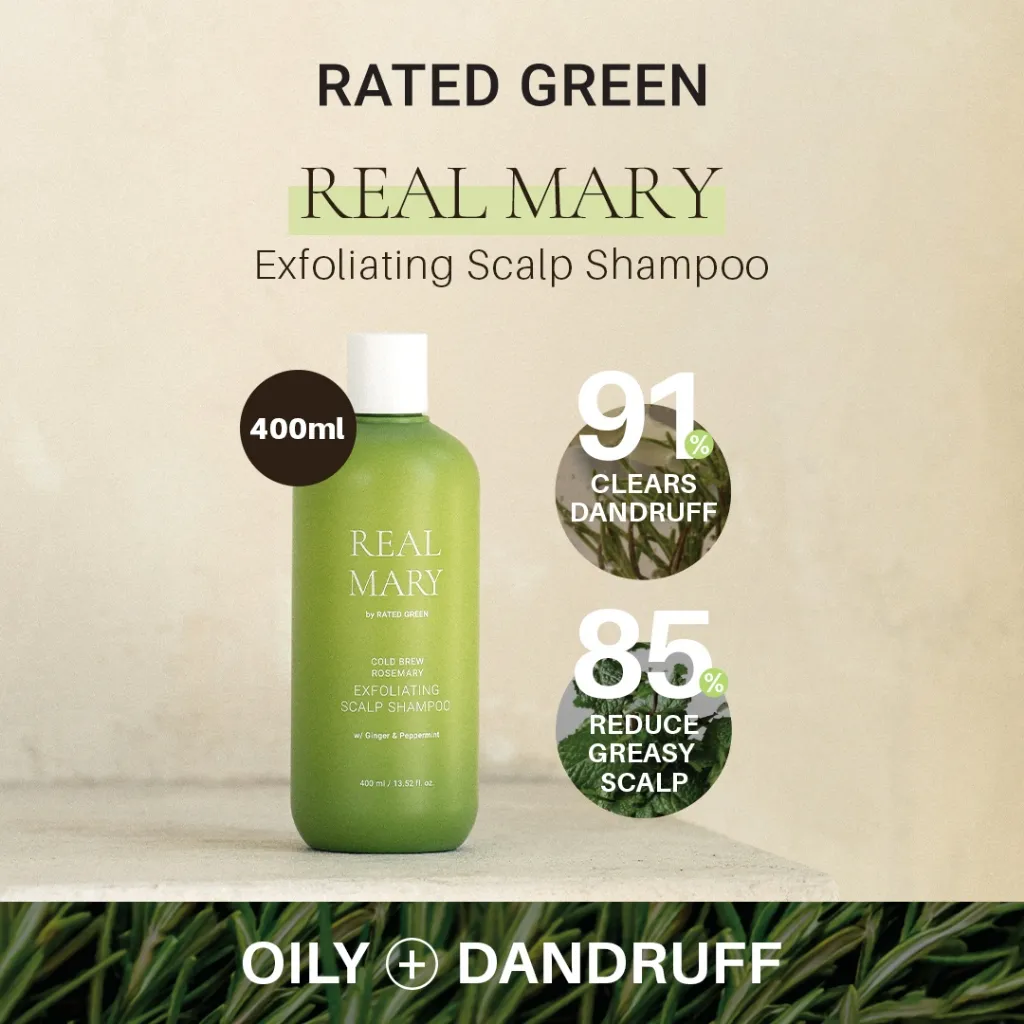 Rated Green Real Mary Exfoliating Scalp Shampoo - size: 400 ml - Edit by Sociolla