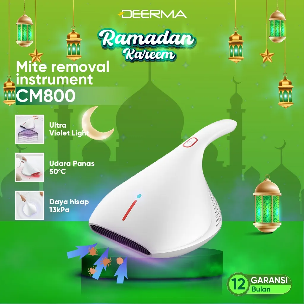 Deerma CM800 Electric Anti-dust Mites Remover Instrument Vacum Cleaner Penyedot Debu Mini