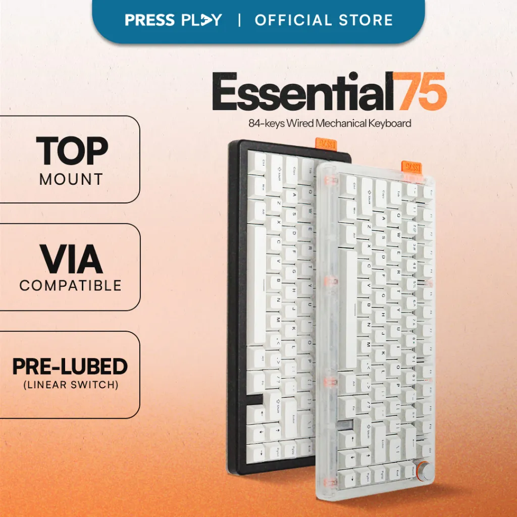 ESSENTIAL75 75% Wired Mechanical Keyboard by  Press Play