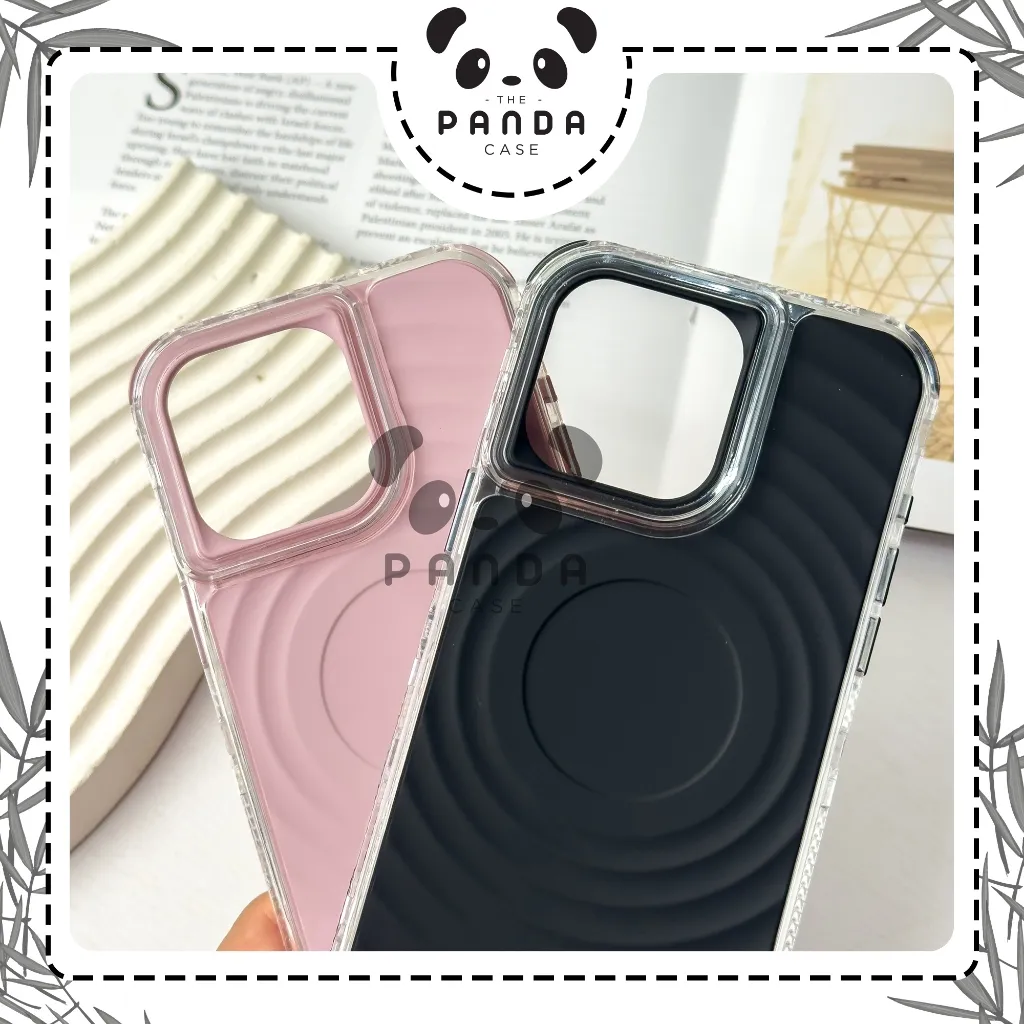 [TPC] New! Casing Transparant Thick Bumper Magsafe Ripple Case Compatible For Iphone X XS XR XS MAX 11 12 13 14 15 16 17 AIR PRO PLUS PROMAX - IP184