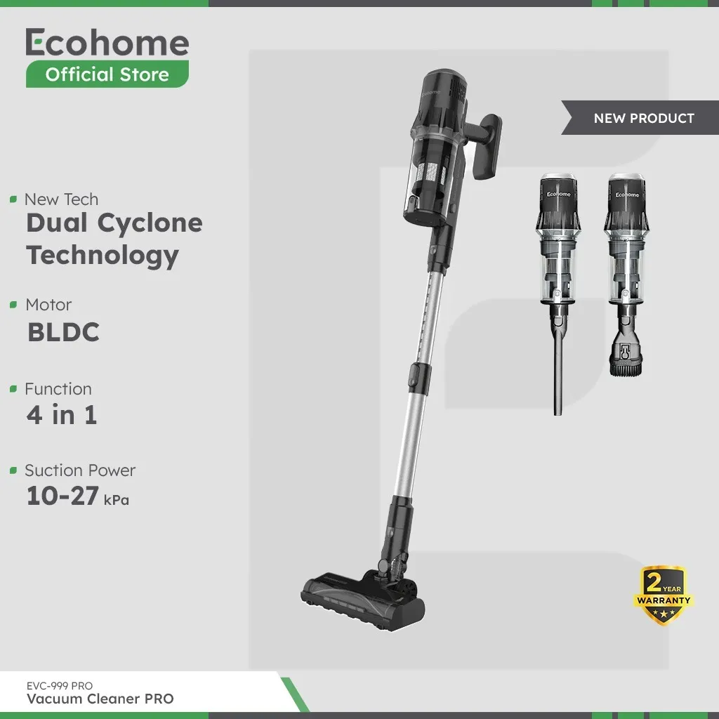 ECOHOME Vacuum Cleaner EVC999Pro Penghisap Debu Cordless Multifungsi Portable Low Noise