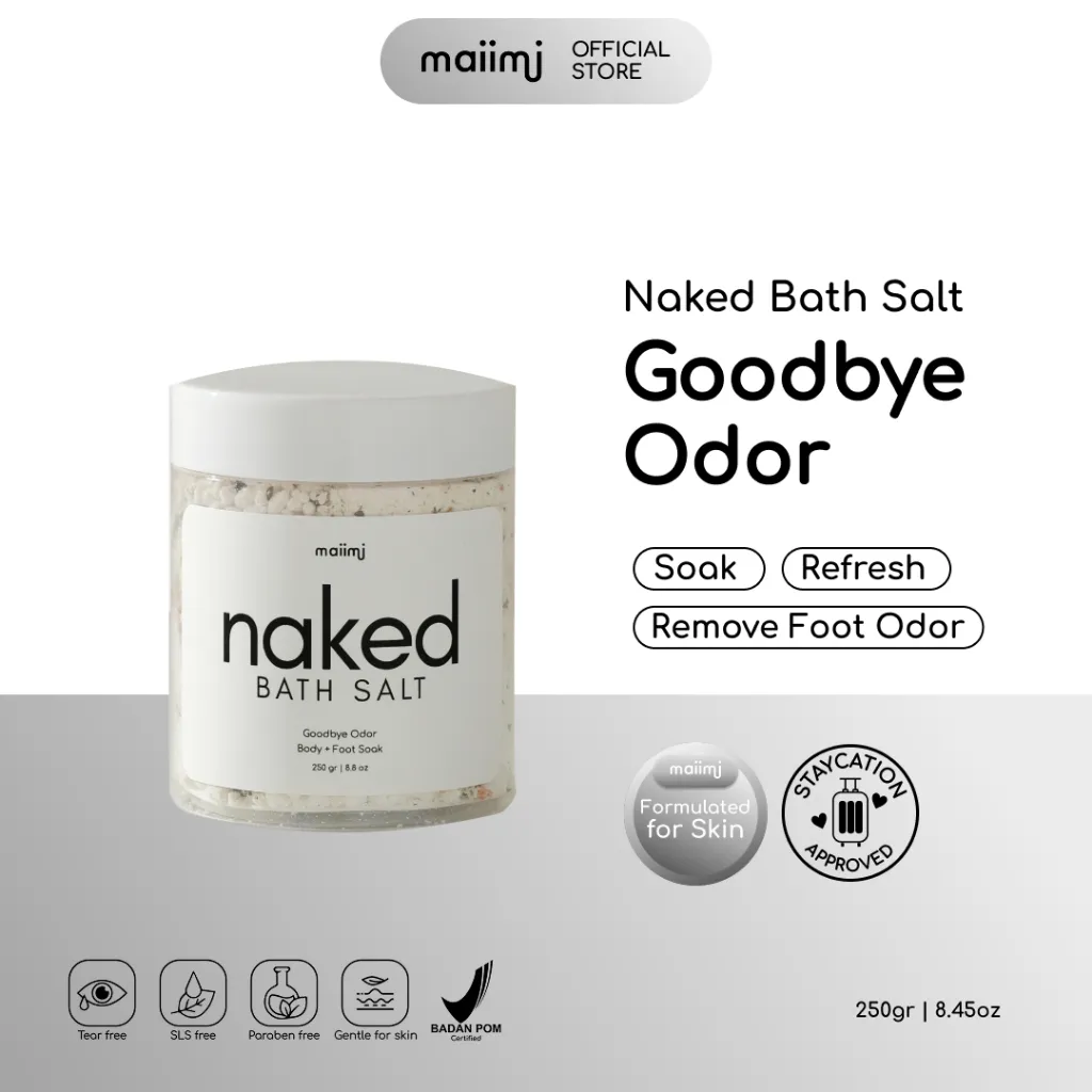 Maiimi - Naked Bath Salt: Goodbye Odor | Bath Salt | Garam Mandi