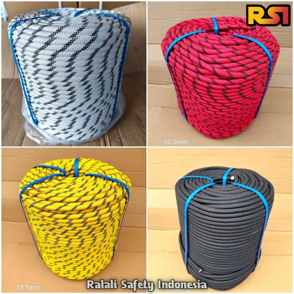 Tali Karmantel Statis 10,5mm x 200 Meter Merk Viva Banyak Pilihan Warna – Tali Panjat Tebing Rope Access Berkualitas