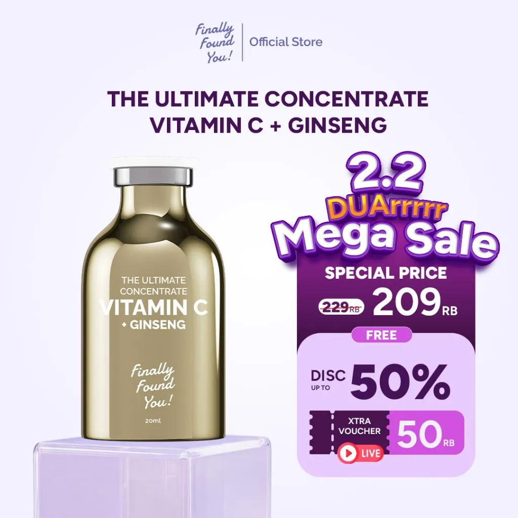 The Ultimate Concentrate Vitamin C + Ginseng 20mL | Brightening & Dark Spot Serum untuk mencerahkan kulit dan meratakan warna kulit