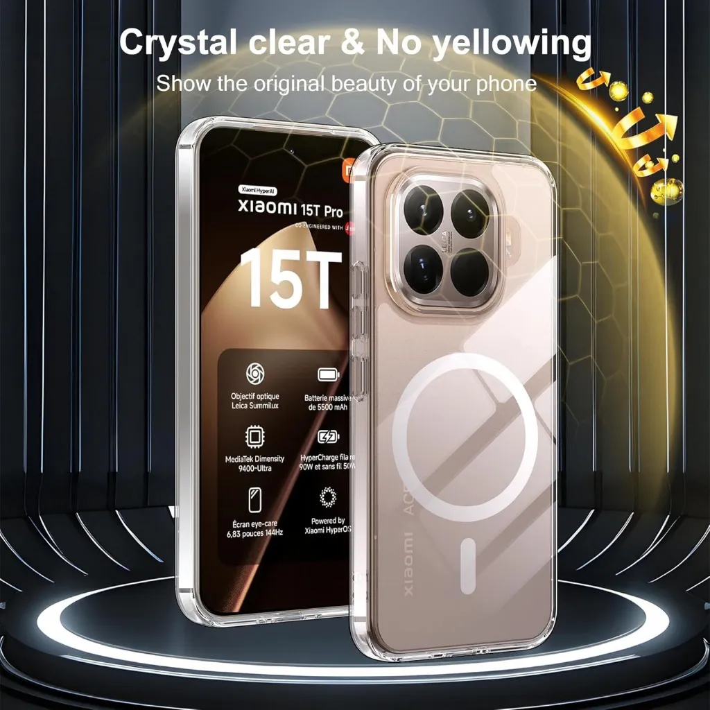 Case Xiaomi 15T 15T PRO MAGSAFE Wireless Casing Bening TPU Magnetic Transparan Clear Softcase