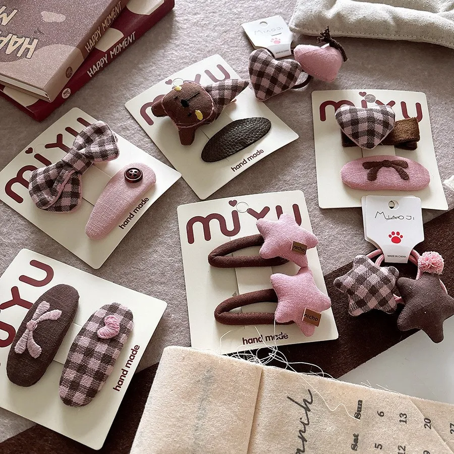 Jepit rambut kain terbaru untuk wanita, jepit rambut gaya Korea, aksesori rambut wanita