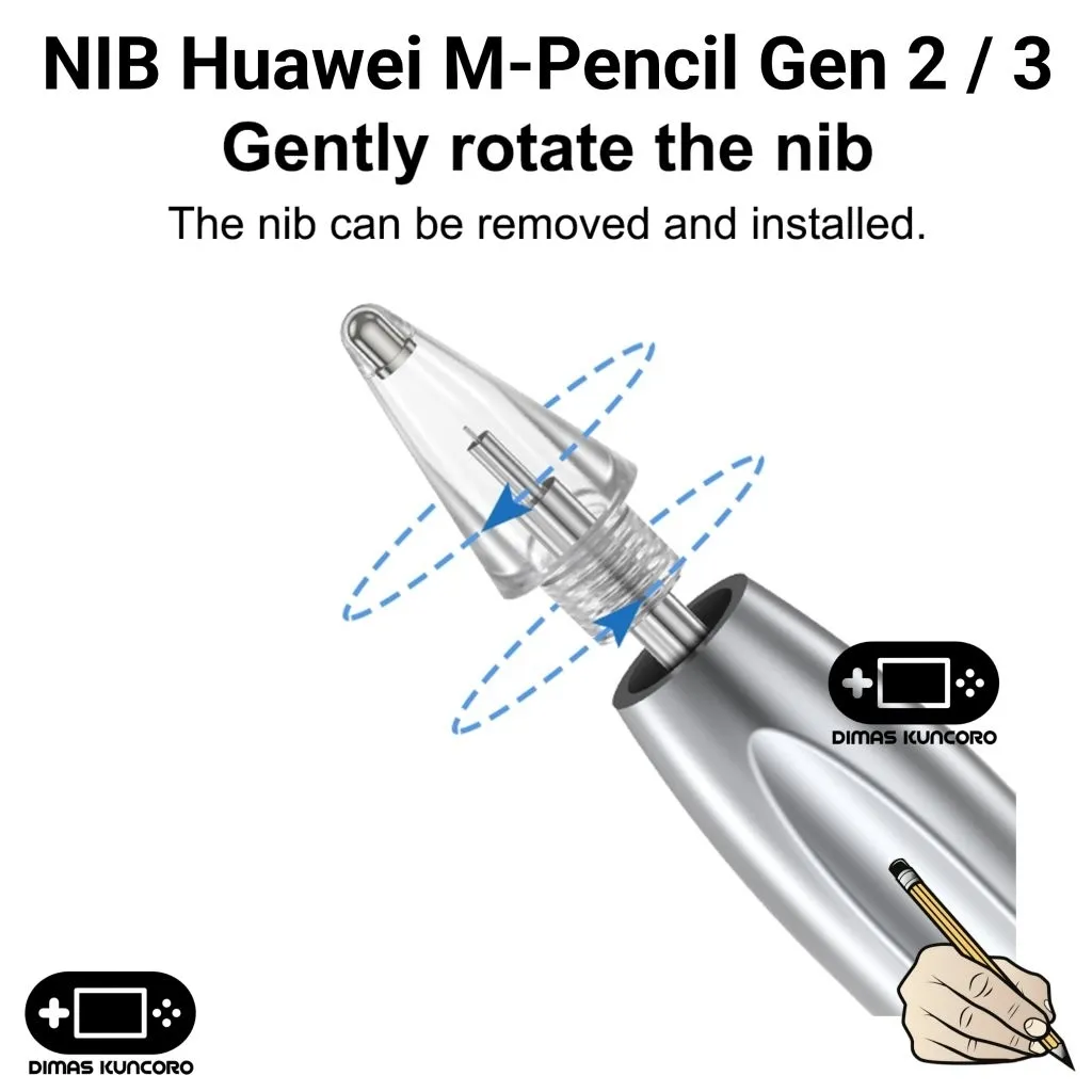 NIB Huawei M-Pencil Gen 2 / 3 pro ujung stylus smart pen tip nibs generasi 2 3 pro