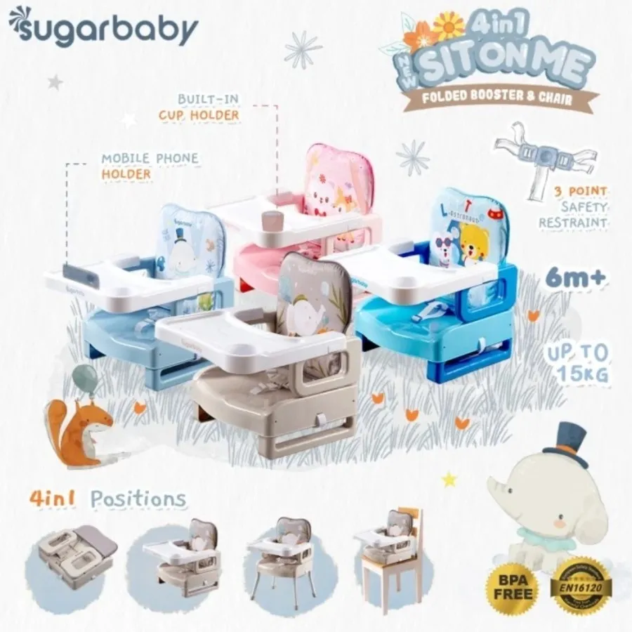 Sugarbaby 4in1 SitOnMe Folded Booster & Chair / kursi Makan Anak