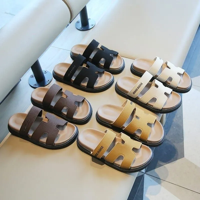 SN128 - Sandal Fashion Wanita Kekinian Sandal PU Fashion Wanita Sandal Anti Slip Nyaman Dipake