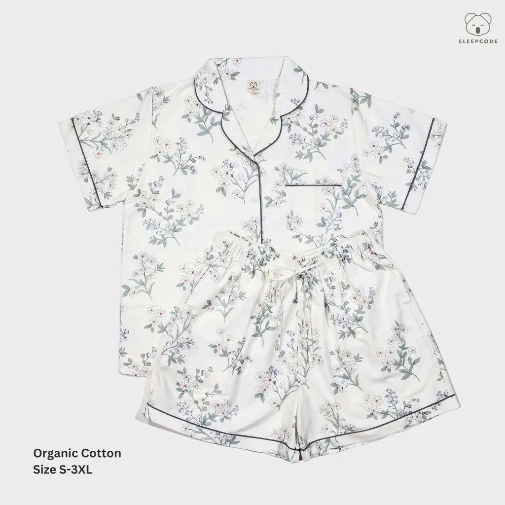 SLEEPCODE - Madeline Piyama set Baju Tidur Wanita Organic Cotton