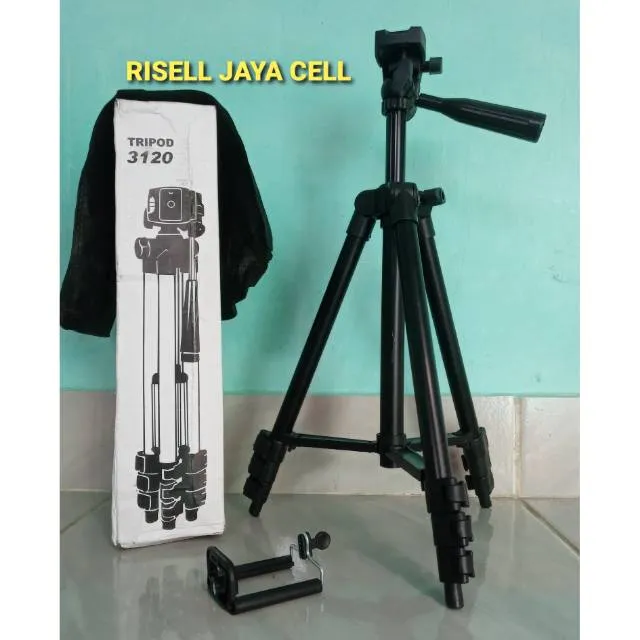 Tripod HP Dan Kamera Tinggi 1 Meter TF 3120 Hitam