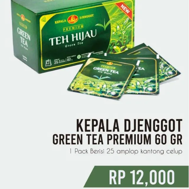 Kepala jenggot teh hijau 25 celup diet keto- teh hijau celup- kepala djenggot
