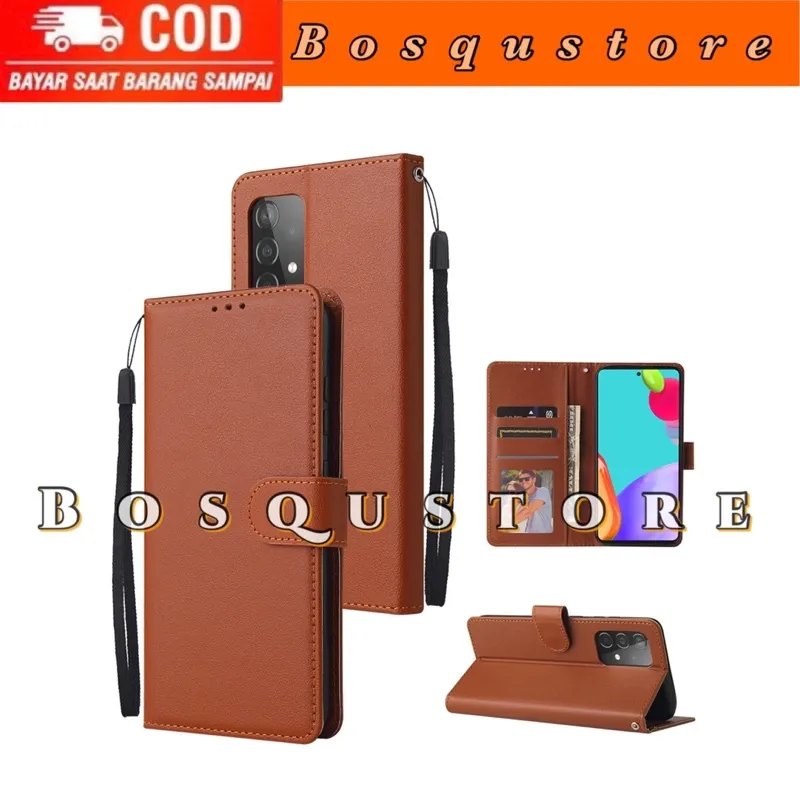 LEATHER CASE SAMSUNG A01 A01CORE A02 A02S A20 A30 A50 A80 A21S A10S A20S A30S A50S / CASING DOMPET KULIT/ FLIPCOVER CASE DOMPET HP
