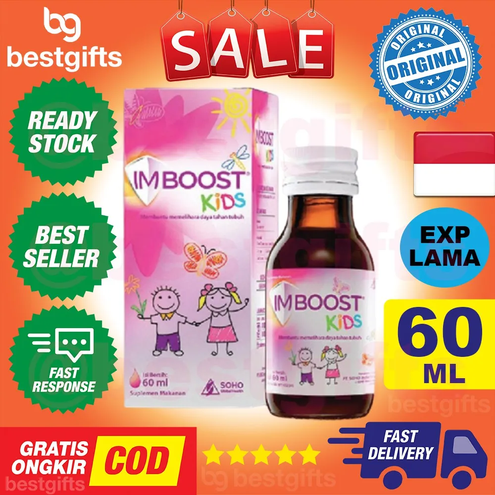 IMBOOST KIDS SYRUP 60ML IMMUNE BOOSTER SIRUP ANAK IMUN DAYA TAHAN TUBUH BAYI TIDAK MUDAH SAKIT 60 ML