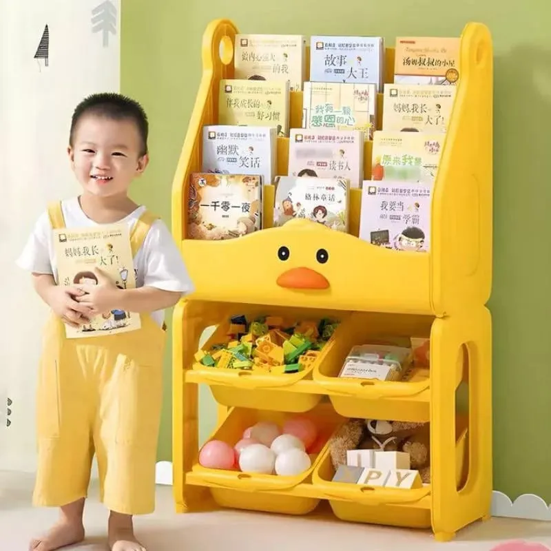 Rak Buku Anak Model Bebek 6 Tingkat Baby Duck Bookshelf Rack + Laci