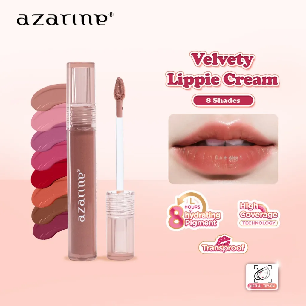 Azarine Velvety Lippie Cream Lightweight Lip Velvet Lip Matte 3.2 ml EXP 6/2026