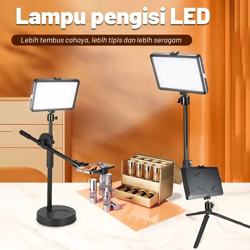 Mipanda Tripod Lampu Stand Holder Phone Holder Bracket 360° Lampu Untuk Shooting Vlog Live Konten