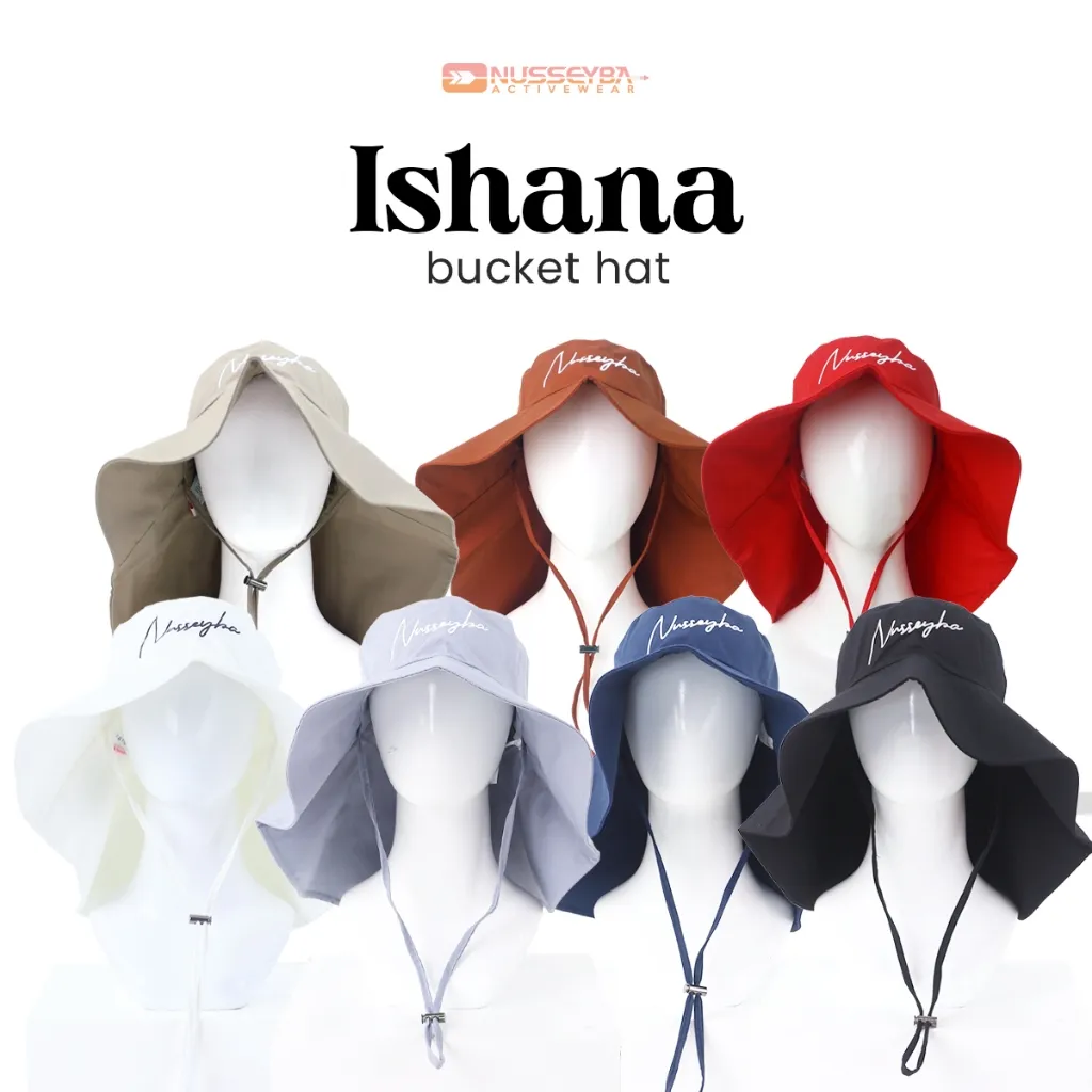 Nusseyba Ishana Bucket Topi Umroh Topi Rimba Bucket Hat