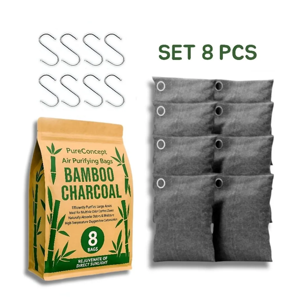 PureConcept 8pcs Bamboo Charcoal Air Purifying Bag Penjernih Udara Air Purifier Penghilang Bau Odor Removing Bag