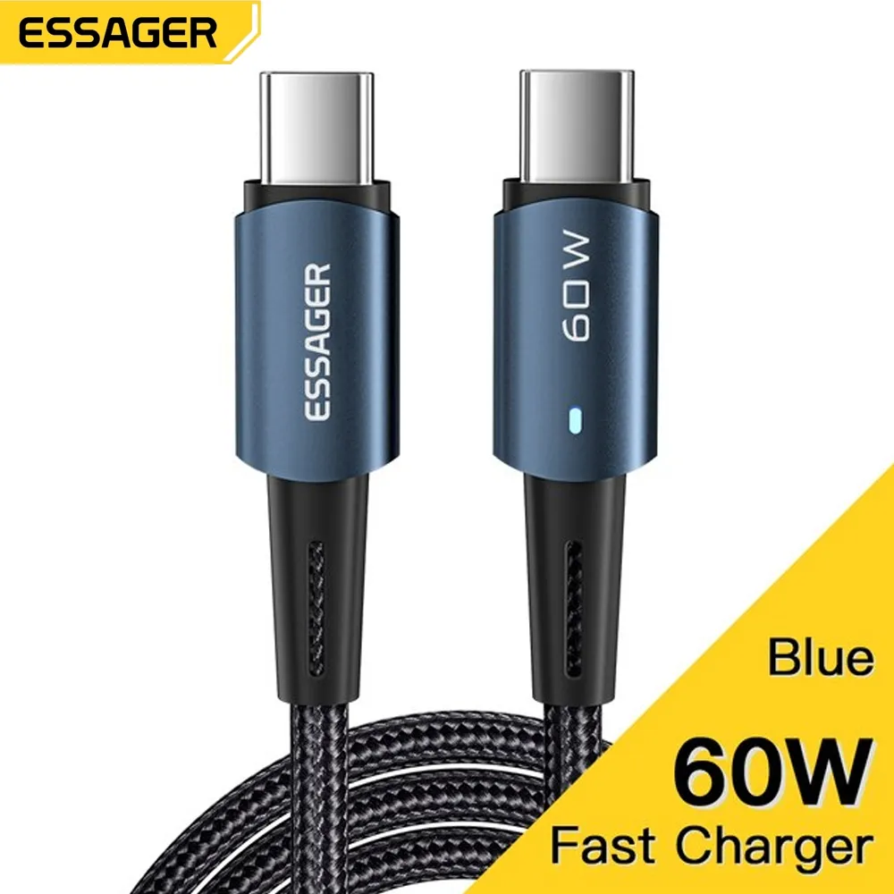 Essager Sunset Kabel Charger USB Type C To Type C Fast Charging 60W Cable Android Samsung