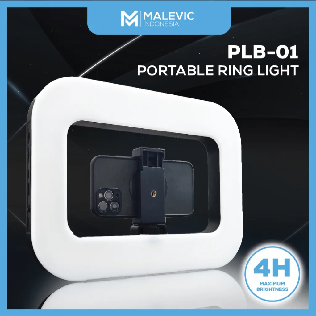 Malevic Portable LED Ring Light Shooting Content 20W | Alat Shooting Konten | Lightning Konten