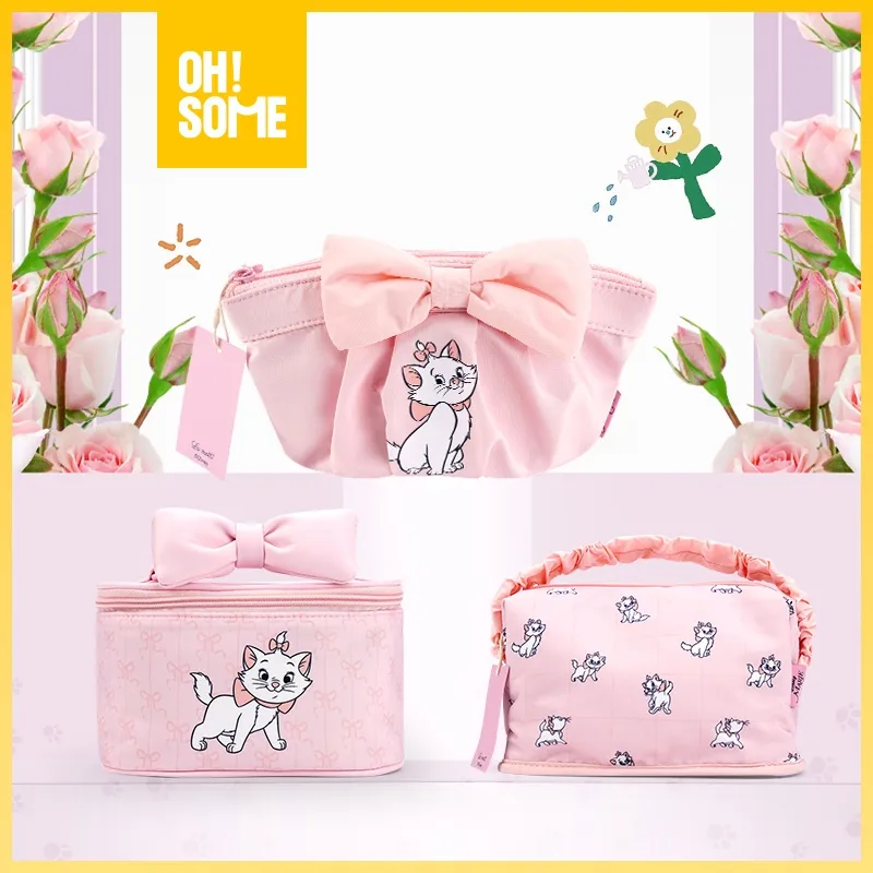 OHSOMExDisney:La motti Makeup Bag Disney-Marie Makeup Pouch 1pcs