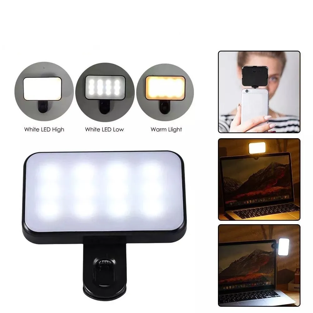 RG LED CUBE Light with Clip Lampu Mini Selfie Lighting Konten 3 Warna Portable LED Light untuk Selfie dan Fotografi Lampu Saku Kecantikan