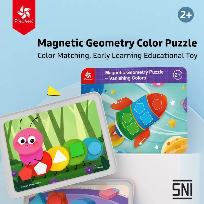 Pinwheel Magical Geometry Puzzle - Vanishing Color Mainan Edukasi Anak