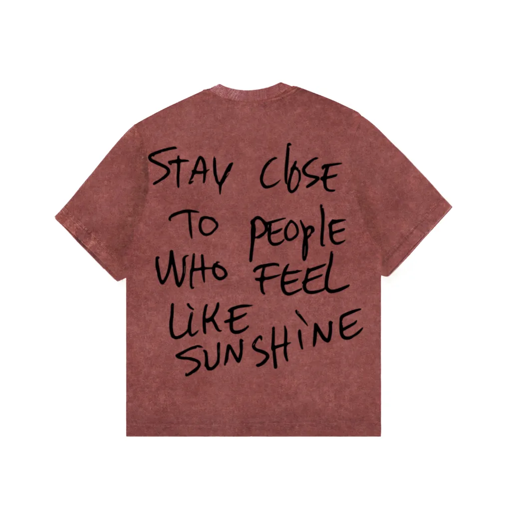 Onoma Katun Bangkok - Oversized Tshirt Wash Warmth Life Maroon - Kaos