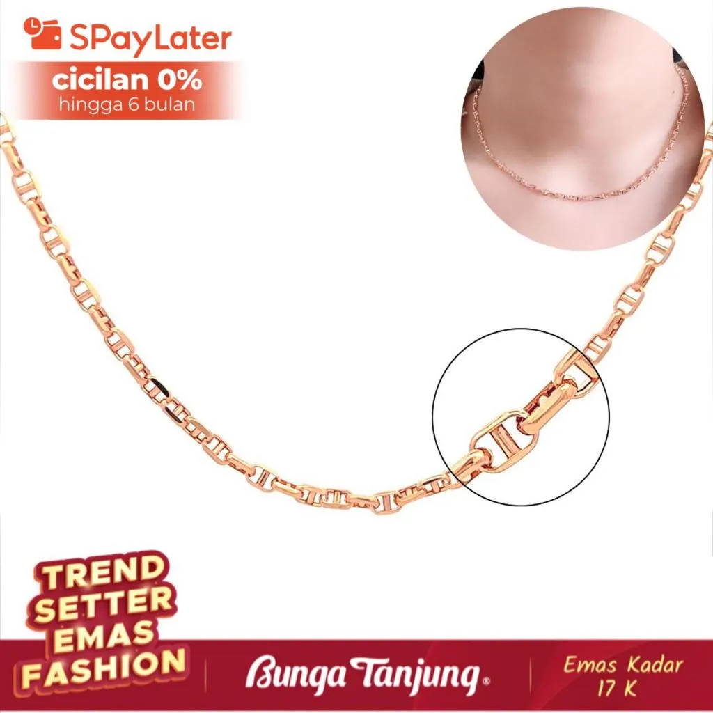 KALUNG HERME ROSE GOLD - EMAS 17K - BUNGA TANJUNG GOLD