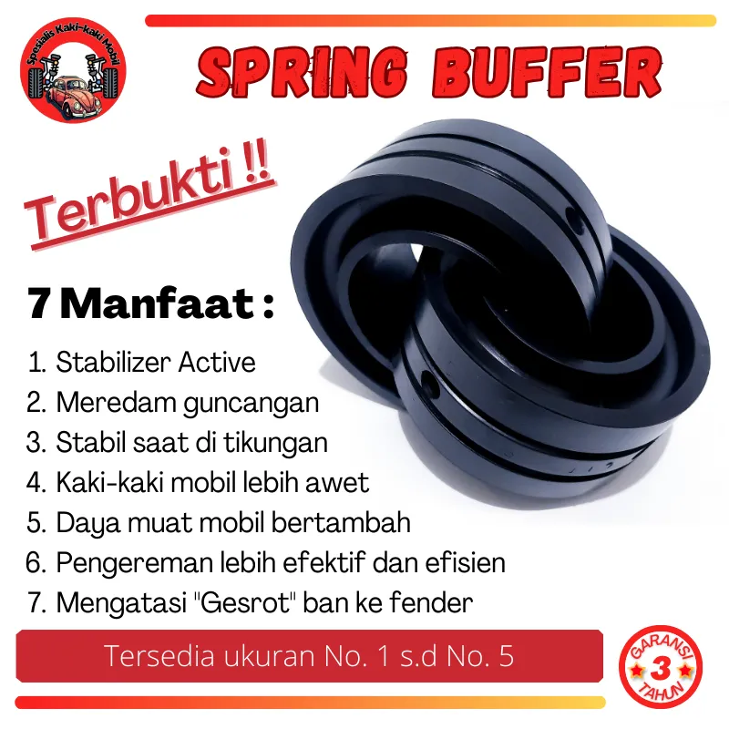 Spring Buffer Mobil – Karet Damper Dumper Shock Peredam Guncangan Suspensi | Anti Limbung